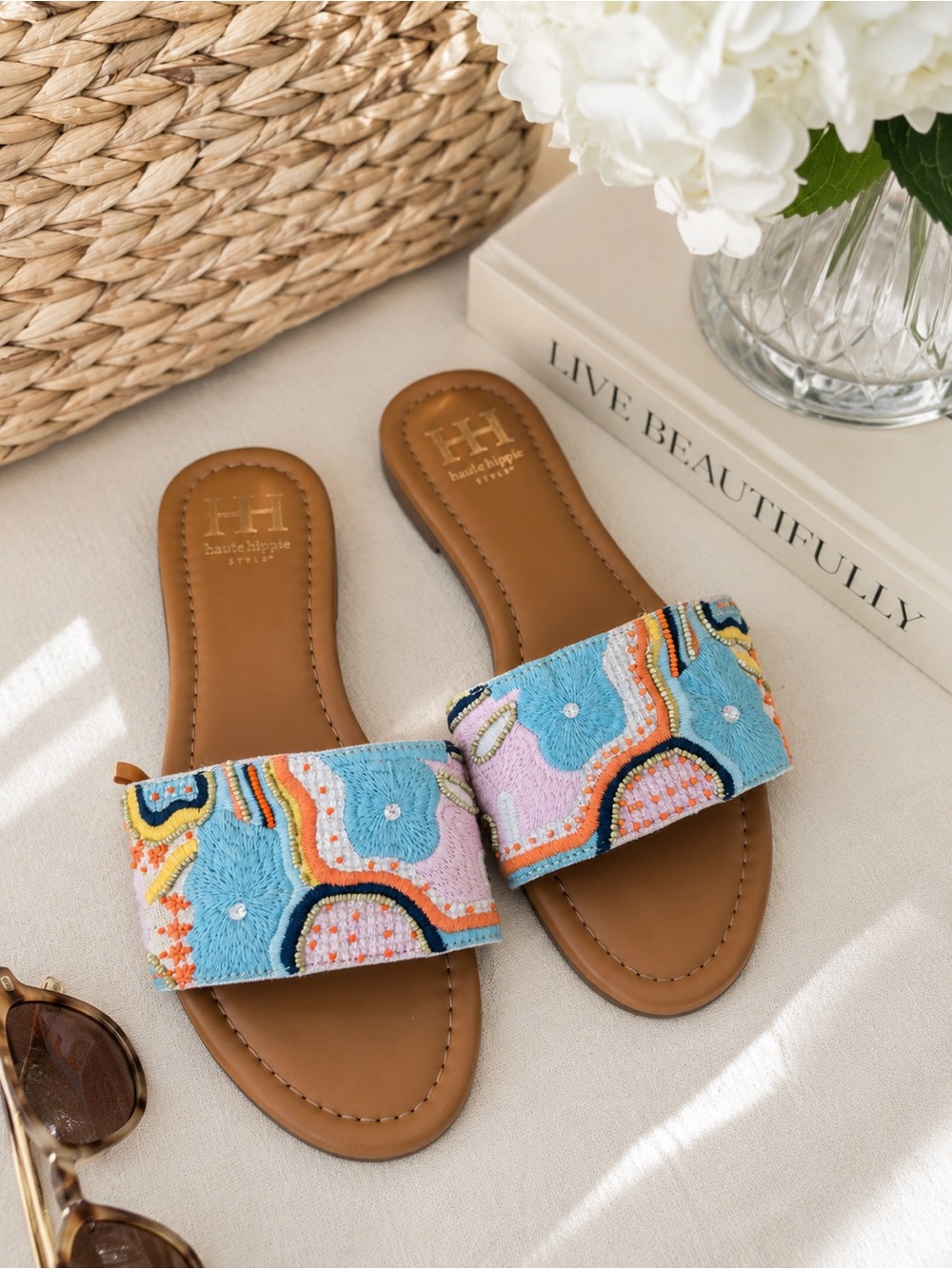 Haute Hippie Tan Slide Sandal - Picture 2 of 6